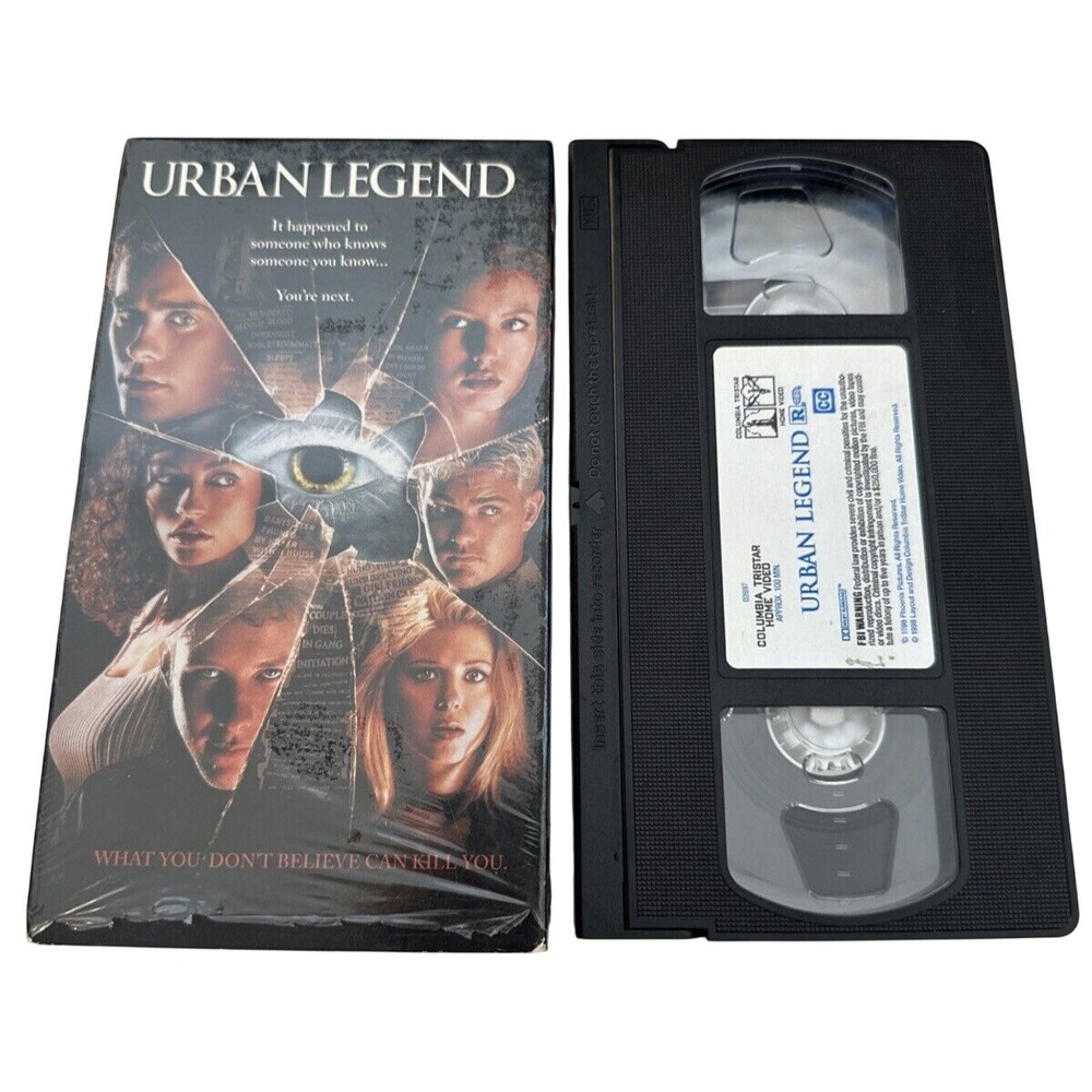Urban Legend VHS 1998 Horror Movie Jared Leto Blockbuster Rental Edition TriStar